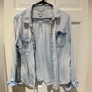 Merona Light Blue Chambray Shirt XL